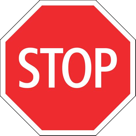 Svg Stock Blank Stop Sign Clipart Stop Sign On Road Png Download