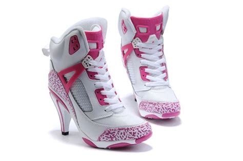 Nike Air Nike Michael Jordan 35 High Heels In Pink White Boots