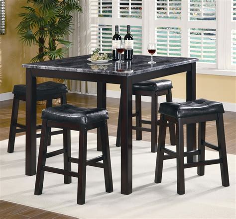 Food provided in a restaurant or household. Sophia Cappuccino Wood And Marble Pub Table Set - Steal-A ...