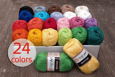 Mercerized Cotton Yarn Knitting Yarn Crochet Cotton Yarn Etsy In 2020