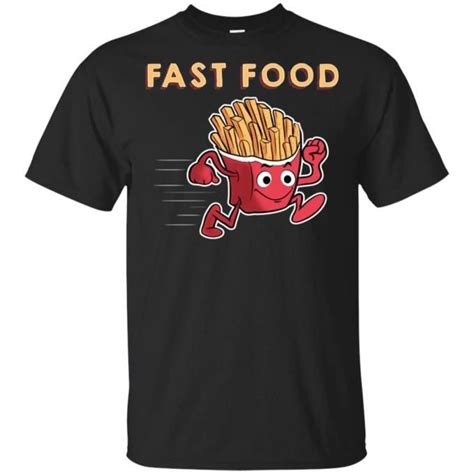 Funny Fast Food Running French Fries Pun Unisex Short Sleeve Bigshopper French Fries Puns