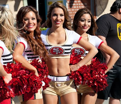 Members Of The San Francisco 49ers Cheerleading Squad The Gold Rush Performing