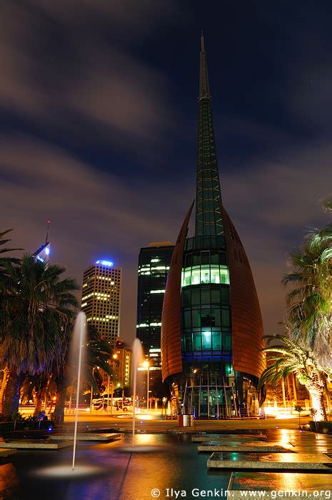 The Swan Bell Tower At Night Photos Perth Wa Australia Print Fine