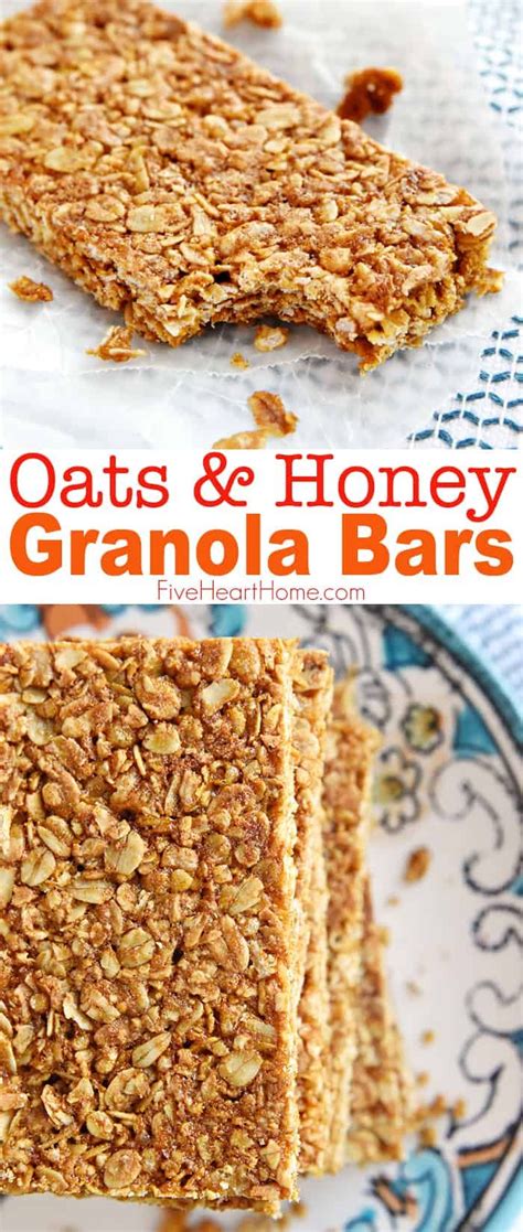 Homemade granola bar recipe is quick and easy to make. Oats and Honey Granola Bars ~ these homemade, all-natural ...