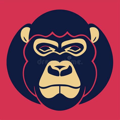 Monkey Face Vector Illustration Pop Art Animal Wild Chimp Head