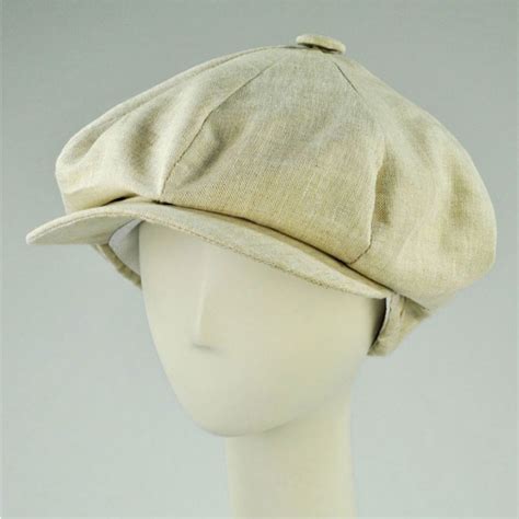 New York Hat Company Linen Big Apple Cap Newsboy Caps