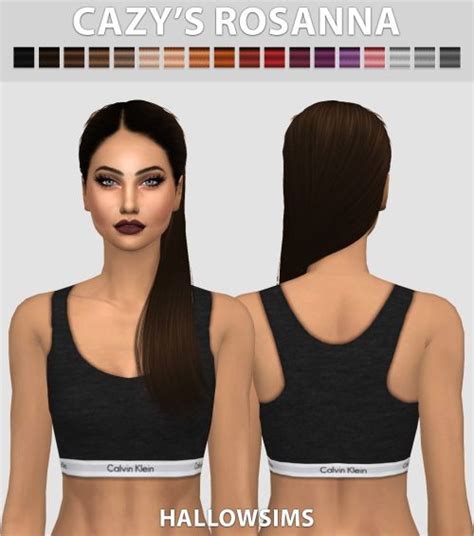 Cazys Rosanna Hair Conversion At Hallow Sims Via Sims 4 Updates Check