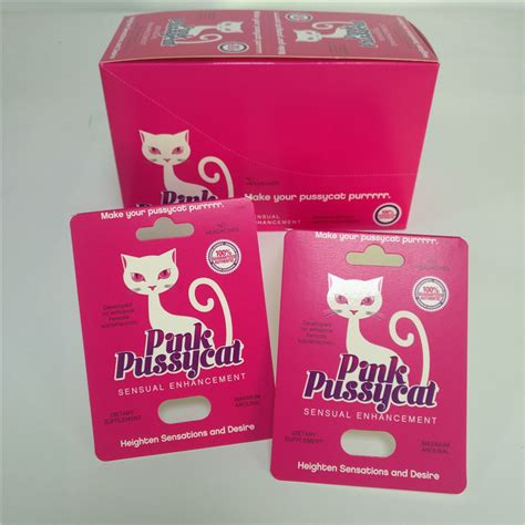 Pink Pussycat Sex Pill Paper Card Blister Sex Enhancer Packaging