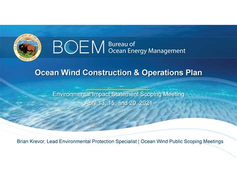 Ocean Wind Scoping Virtual Meetings Bureau Of Ocean Energy Management
