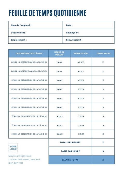 Modèles De Feuilles De Présence éditables En Ligne