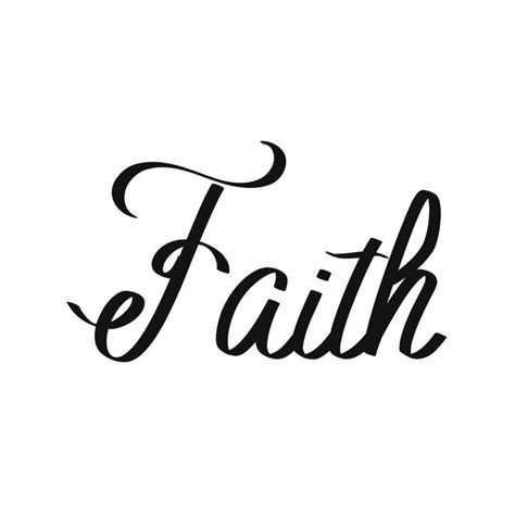 Faith Typography Vector Lettering Free Png Images