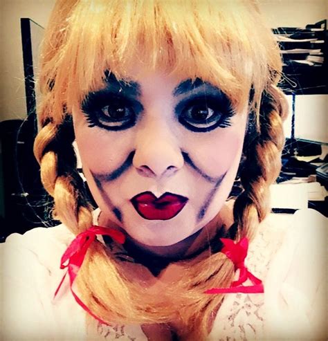 Annabelle Costume Halloween Face Makeup Annabelle Costume Face Makeup