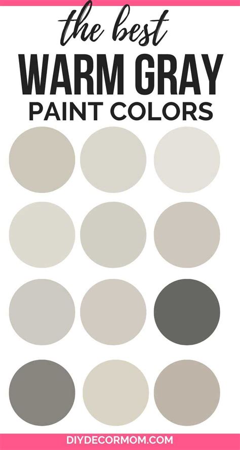 Warm Gray Color Palette Benjamin Moore Interior Paint