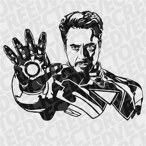Iron Man Svg Tony Stark Svg Marvel Svg Avengers Stencil Etsy Marvel