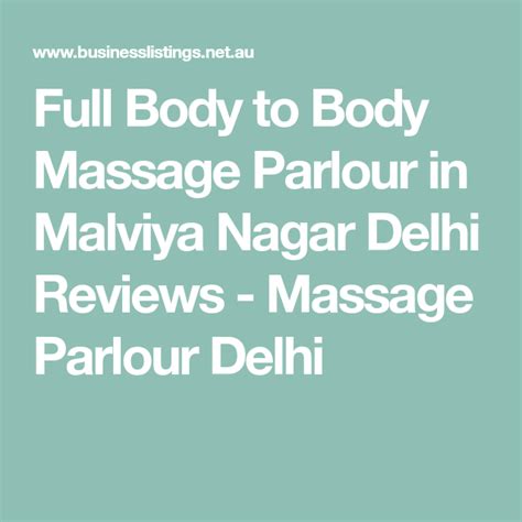 Full Body To Body Massage Parlour In Malviya Nagar Delhi Reviews