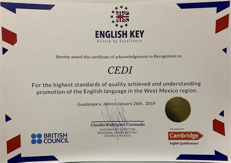 Reconocimiento English Key British Councily Cambridge Assessment