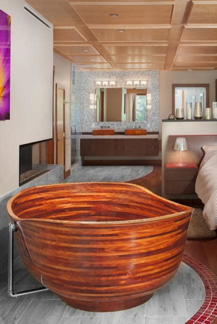 Wood in bathrooms is an option, find out to safely feature epic wooden floors, wooden countertops, reclaimed wood vanity, wooden sinks and tubs and even wooden wall designs! Luxury Modern Bathtubs and Bathroom Sinks Celebrating ...