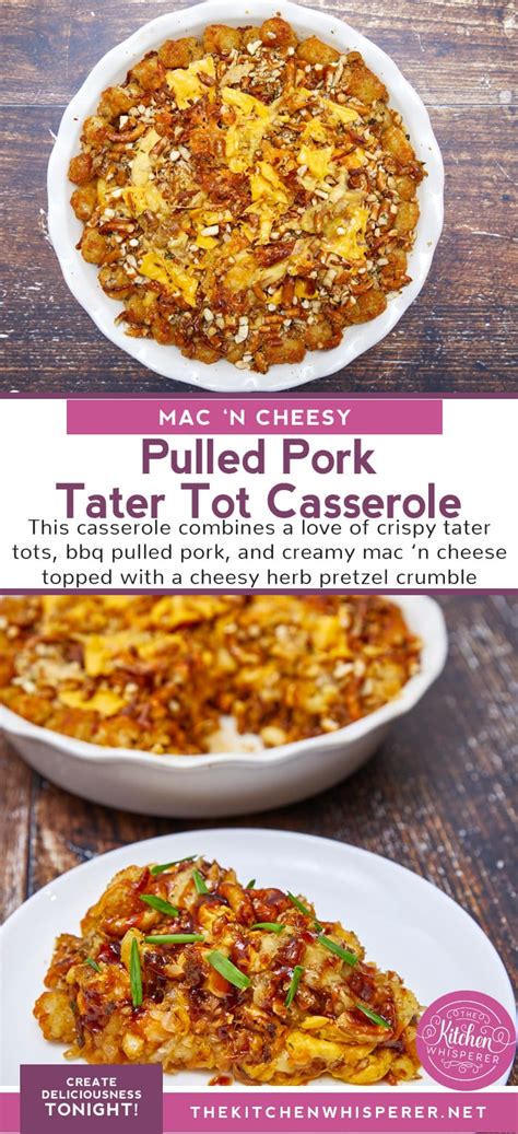 I have a recipe for a hamburger casserole that i was reminded of when you said worcestershire sauce. Cheesy Tater Tot Pulled Pork Casserole with Herb Pretzel ...