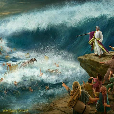 Moses And The Red Sea Painting Painting