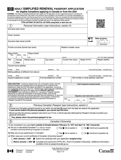 Canadian Passport Form Fill Out And Sign Online Dochub