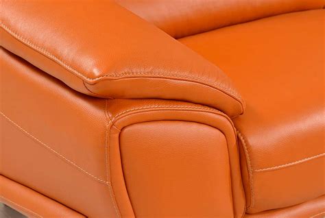 Modern Orange Leather Sectional Sofa Ef533 Leather Sectionals