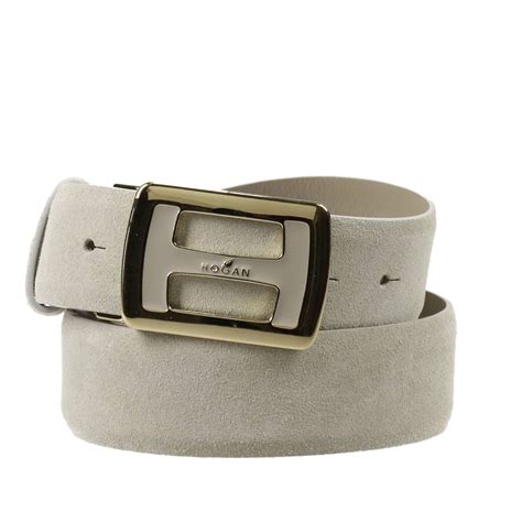 Hogan Belt Woman In Gray Beige Lyst