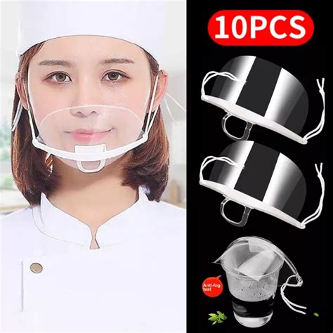 10pcs Kitchen Maskschef Masktransparent Face Maskultralight Anti F O