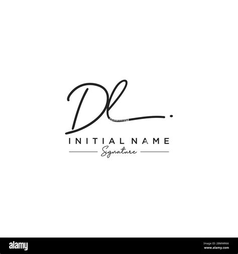 Letter Dl Signature Logo Template Vector Stock Vector Image And Art Alamy