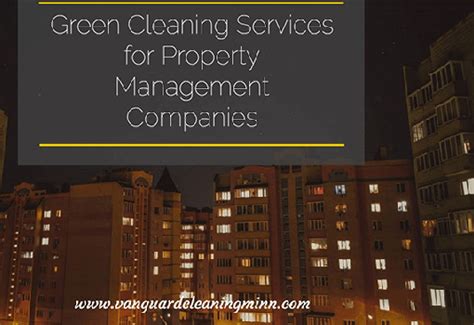 Green Cleaning For Property Managers Vanguard Cleaning Minnesota