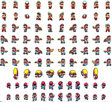 Super Mario World Sprite Sheet Pixel Art Games Sprite Perler Bead Mario