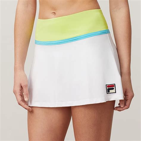 Fila Aqua Flare Skirt Tw191764 100 Womens Tennis Apparel