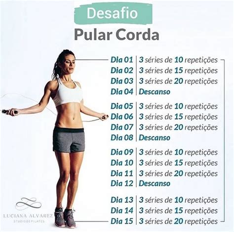 Treino de Corda Para Perder Peso em Casa Treino para emagrecer Desafios de treino Exercícios