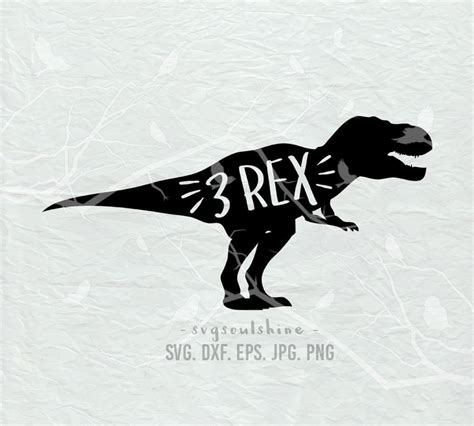 Rex Svg Dinosaur T Rex File Silhouette Cut File Cricut Etsy