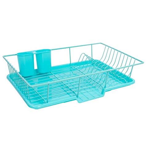 Sweet Home Collection Dish Rack Drainer 3 Piece Set With Drying Board