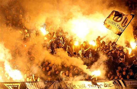 Red Star Fans Light Torches During Serbias National Cup Semifinal