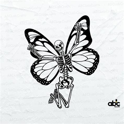 Skeleton Butterfly Svg File Butterfly Svg Magical Svg Mystical Svg