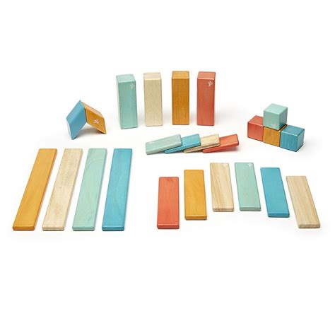 Magnetic Wooden Blocks 24 Pc Set Sunset Colors Tegu | Magnetic wooden blocks, Wooden blocks ...