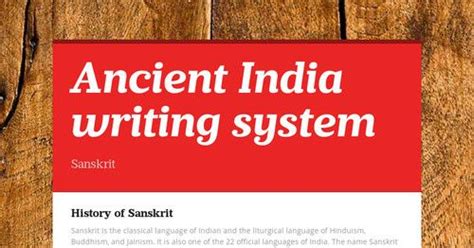 Ancient India Writing System Ancient India Sanskrit Language Ancient