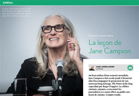 La Le On De Jane Campion La Presse