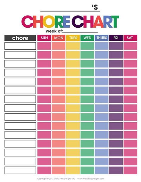 Chore Charts For Kids Organize Your Life Teaching Kids