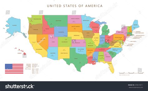 United States Map With Names And Capitals