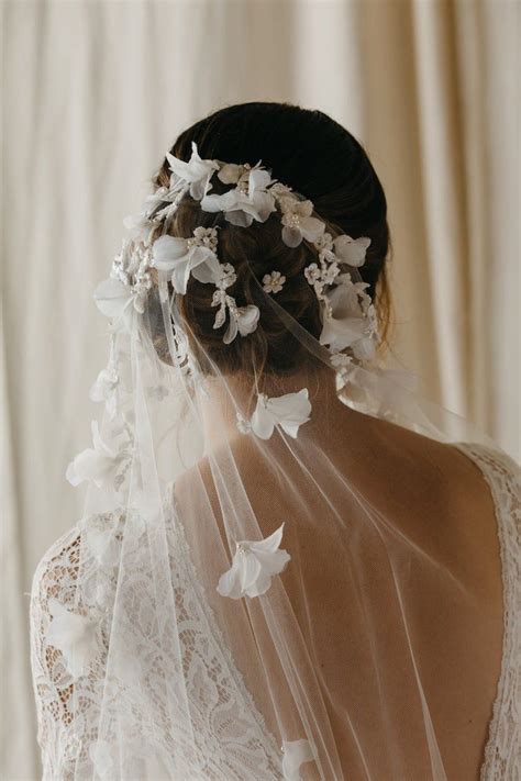 Long Veils Bridal Floral Wedding Veils Tulle Bridal Veil Wedding