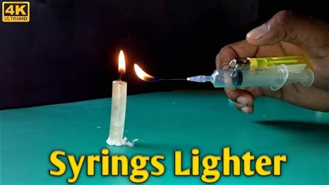 How To Make Blow Torch Using Lighter And A Syringe Youtube