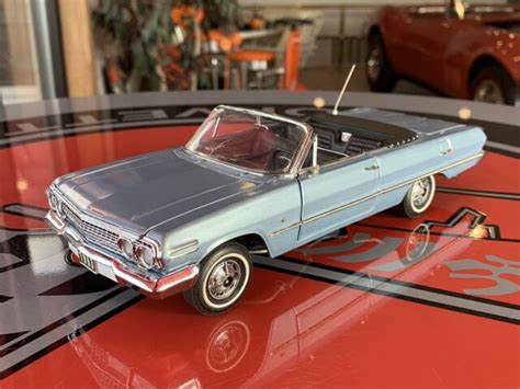 1963 Chevrolet Impala Ss Convertible Franklin Mint 124 Scale Diecast