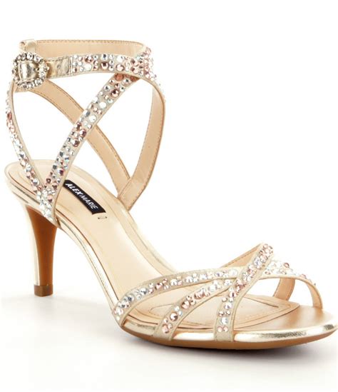 Look like a million dollars dressed up in our range of gold high heels. #Dillards | Wedding shoes heels, Gold dress shoes ...