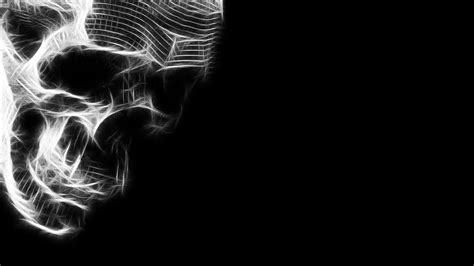 Black And White Skull Art Hd Wallpaper 3d And Abstract