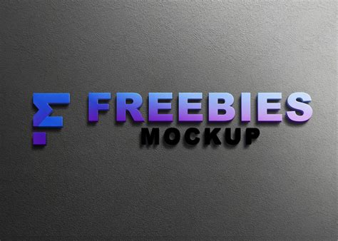 Realistic Freebies Logo Mockup Freebies Mockup