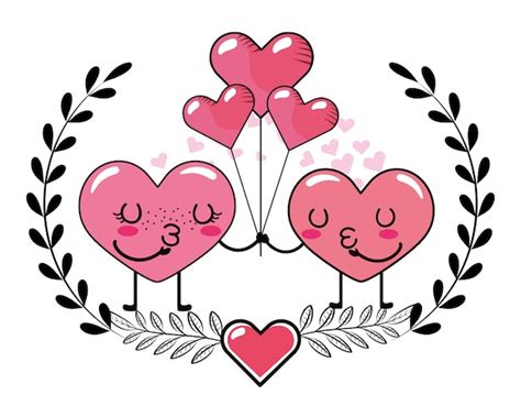Premium Vector Love Heart Couple Cartoon