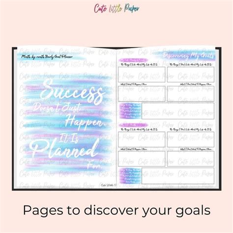 Monthly Goals Goals Planner Planner Calendar Printable Planner