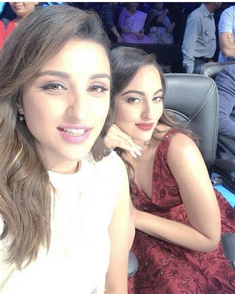“the Beautiful Sonakshi Sinha Poses With Parineeti Chopra In A Selfie On The Sets Of Nach Baliye